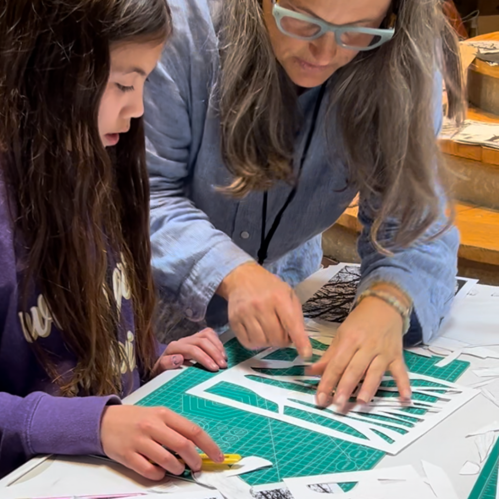 We recently had artist Elizabeth VanDuine on campus, participating in our Artist in Residence program and working with 4th – 6th grade students!